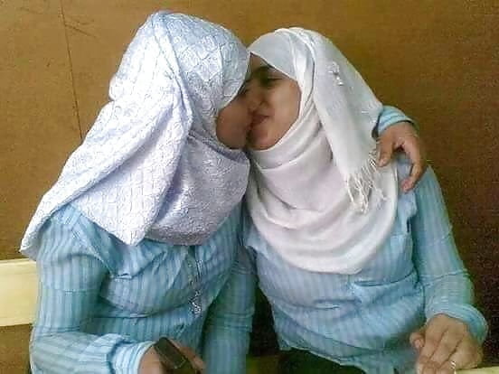 Hijab Lesbians Kisses #94722069