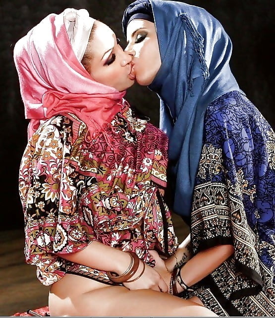 Hijab Lesbians Kisses #94722075