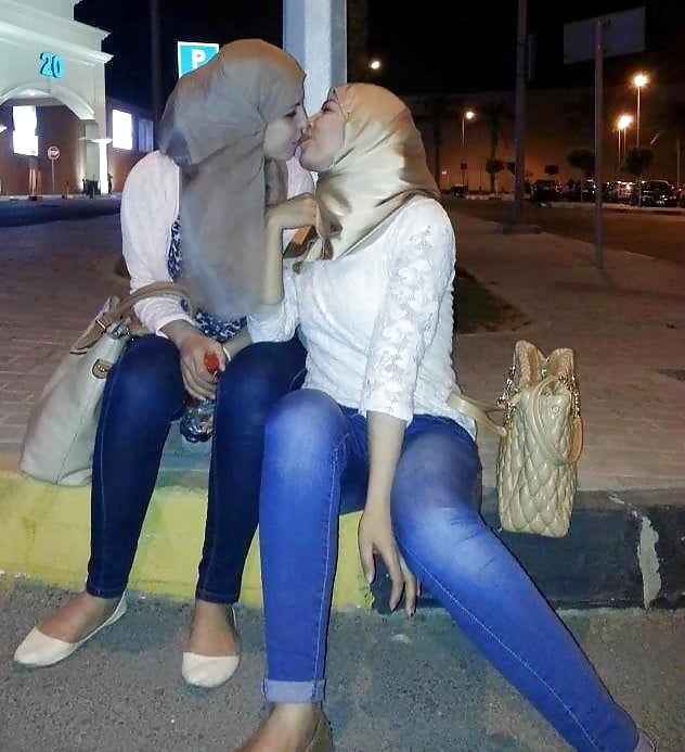 Hijab Lesbians Kisses #94722106