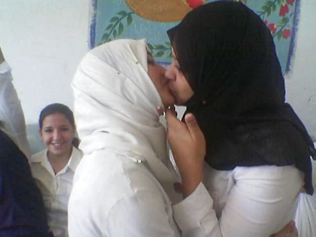 Hijab Lesbians Kisses #94722114