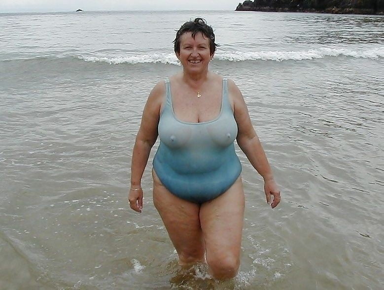 BBW matures and grannies at the beach 508 #88063022
