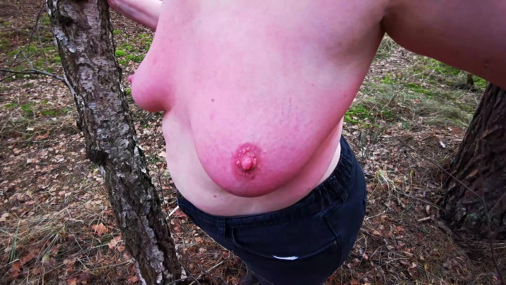 Titslapping In Woods