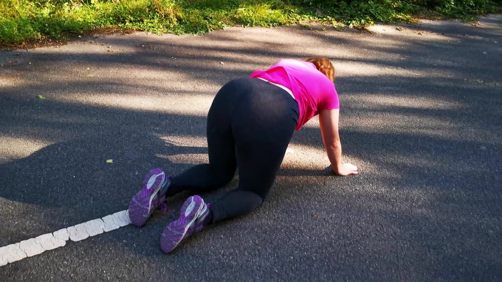 Ass spanking in the middle of the road #106725823