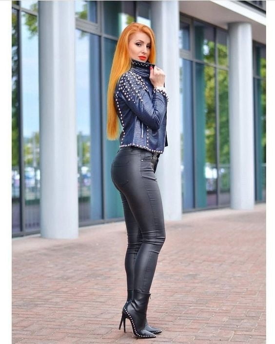 Black Leather Pants 7 - by Redbull18 #101205907