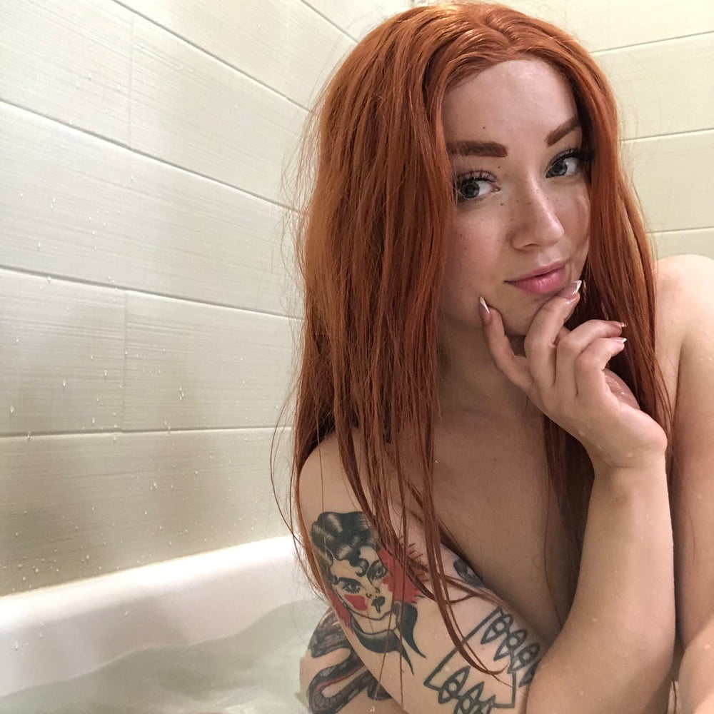 Hot and sexy spanish redhead 22yo big boobs tattooed girl #96690754
