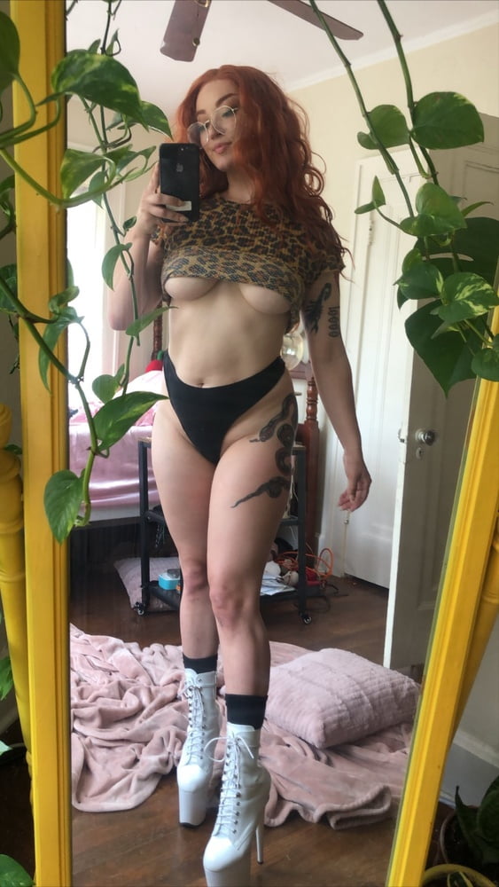 Hot and sexy spanish redhead 22yo big boobs tattooed girl #96691005