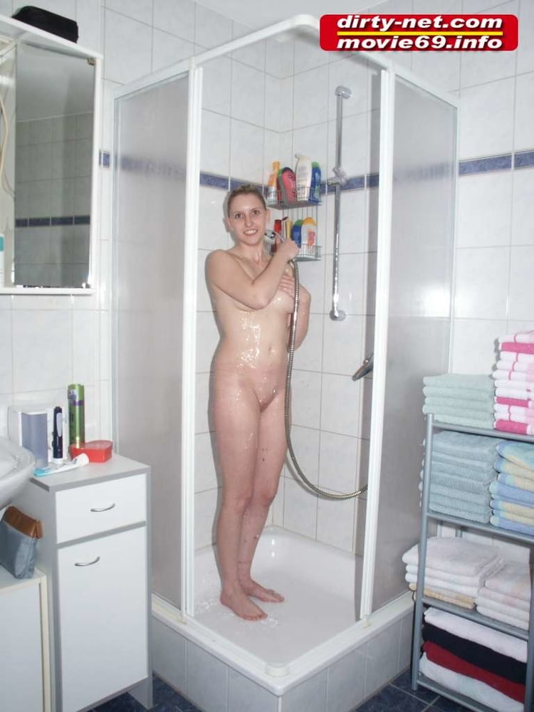 Sandra in the shower just before her gangbang party #106624657
