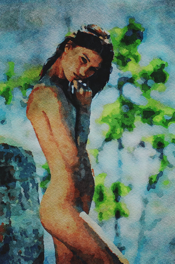 Erotic Digital Watercolor 67 #99404209