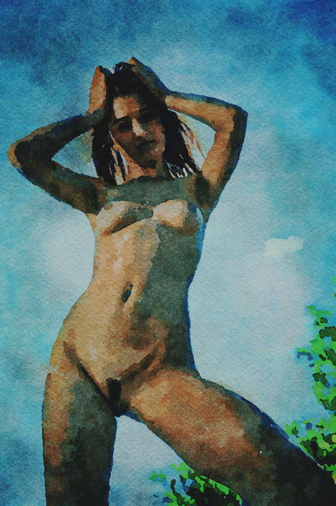 Erotic Digital Watercolor 67 #99404218