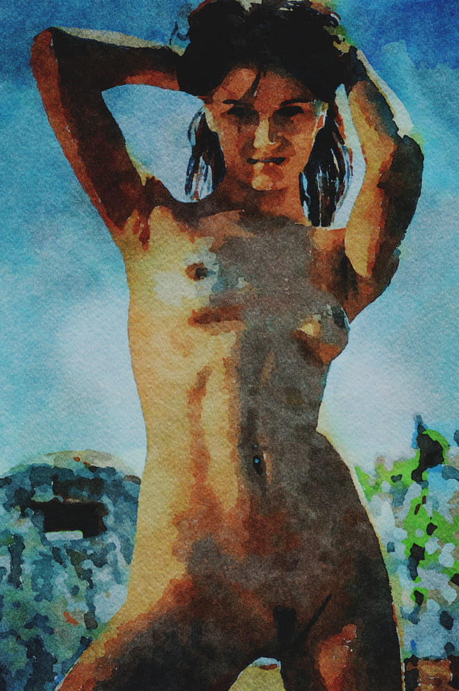 Erotic Digital Watercolor 67 #99404221