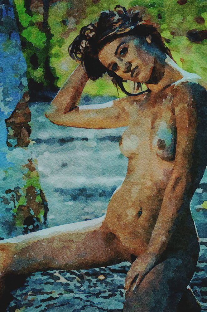 Erotic Digital Watercolor 67 #99404233