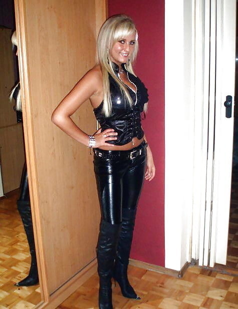 LADIES ARE VERY SEXY AND FUCK A LOT IN LEATHER #105871060