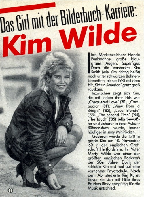 80&#039;s disco style: Kim Wilde #98456924