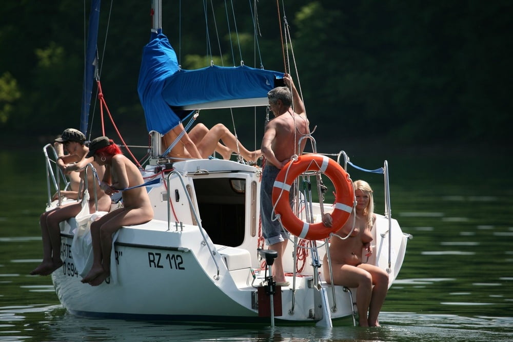 Hot Nude Amateurs Posing on Yacht #97158860