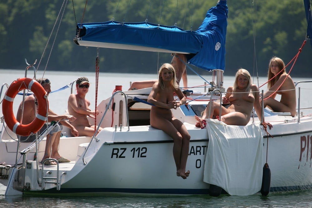 Hot Nude Amateurs Posing on Yacht #97159037