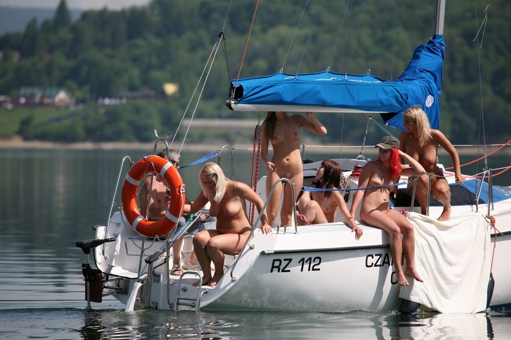 Hot Nude Amateurs Posing on Yacht #97159053