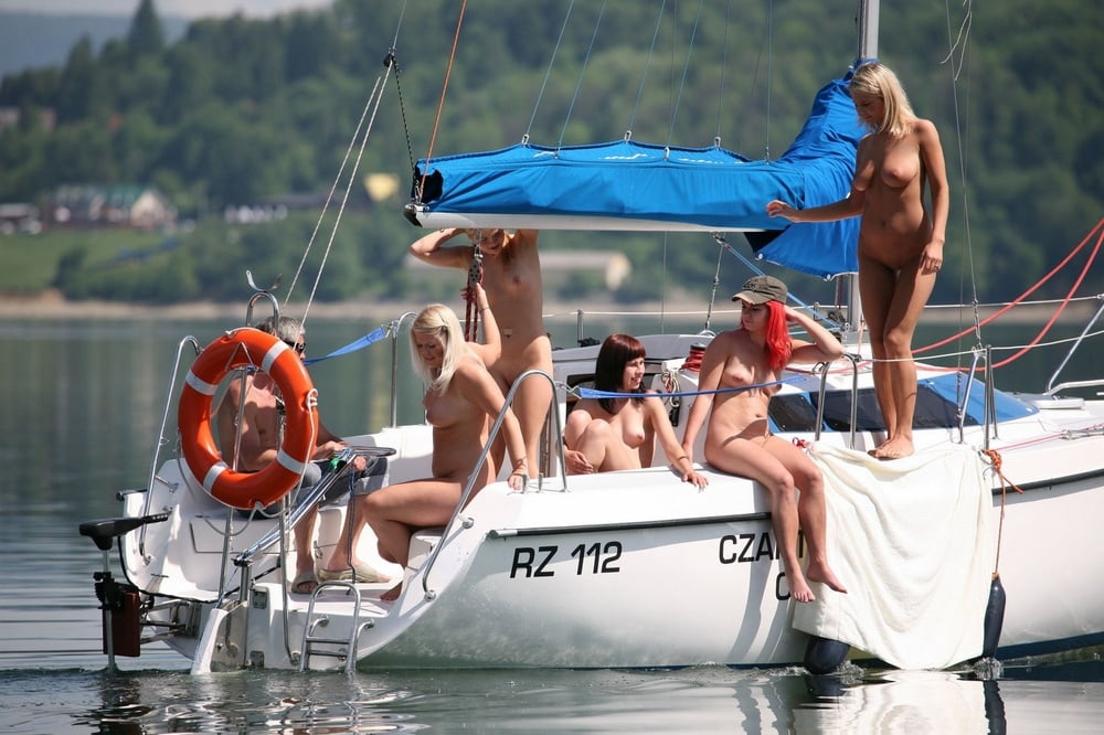 Hot Nude Amateurs Posing on Yacht #97159403