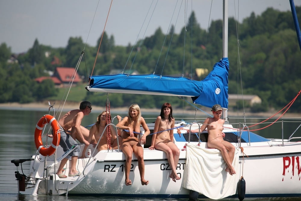 Hot Nude Amateurs Posing on Yacht #97159442