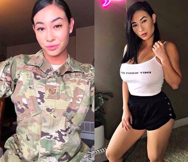 Hot Military Girls In and Out of Uniform! #91930686