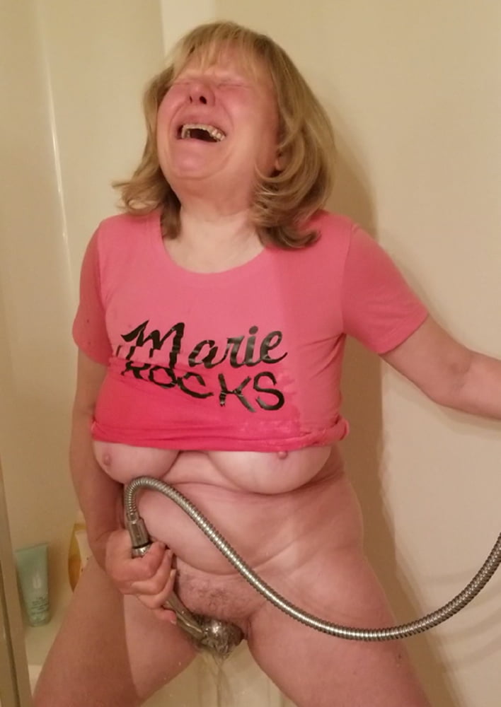 Hot grandmother sprays her pussy and cums in a wet t-shirt #106756756