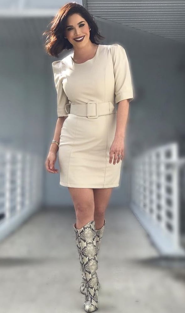 Female Celebrity Boots &amp; Leather - Karla Martinez #100452368