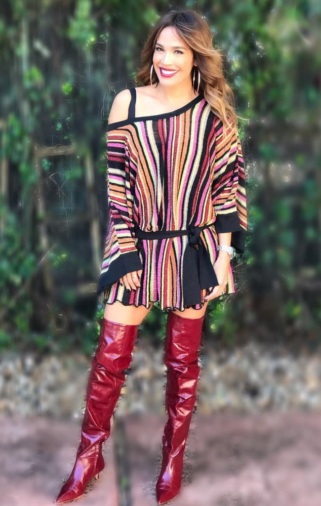 Female Celebrity Boots &amp; Leather - Karla Martinez #100452425