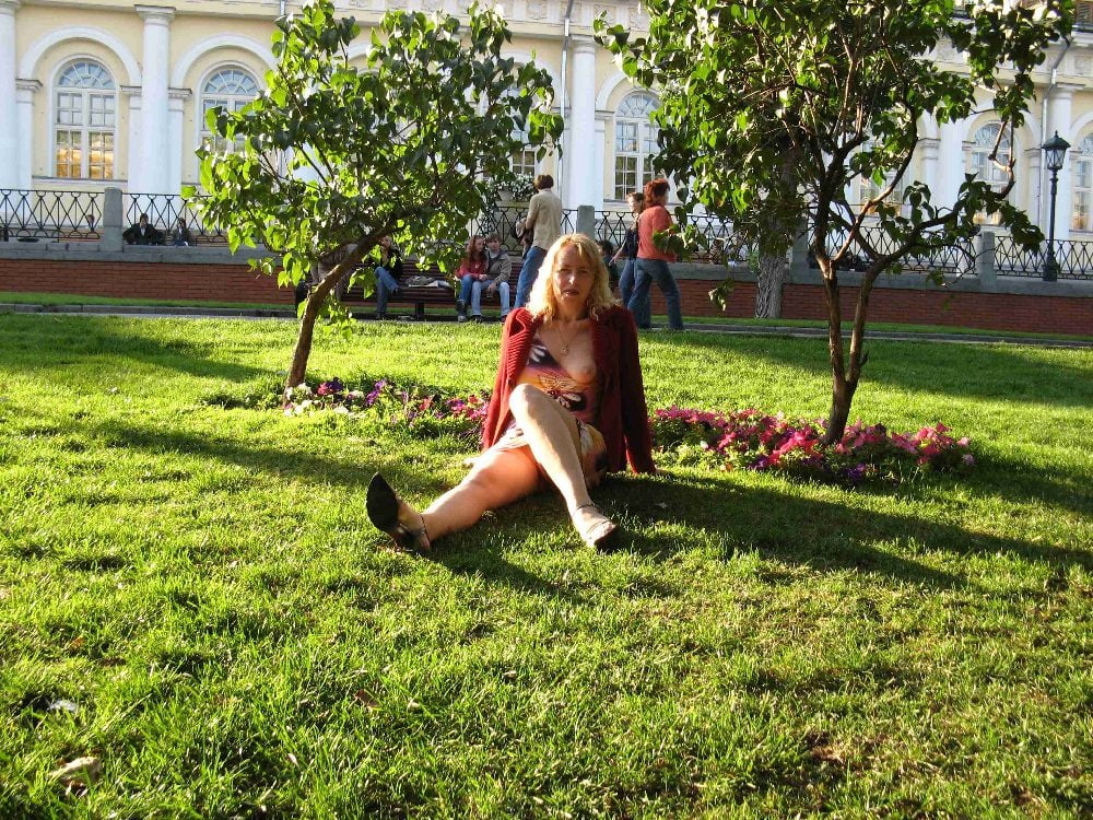 crazy russian woman outdoor exhibitionist #94111698