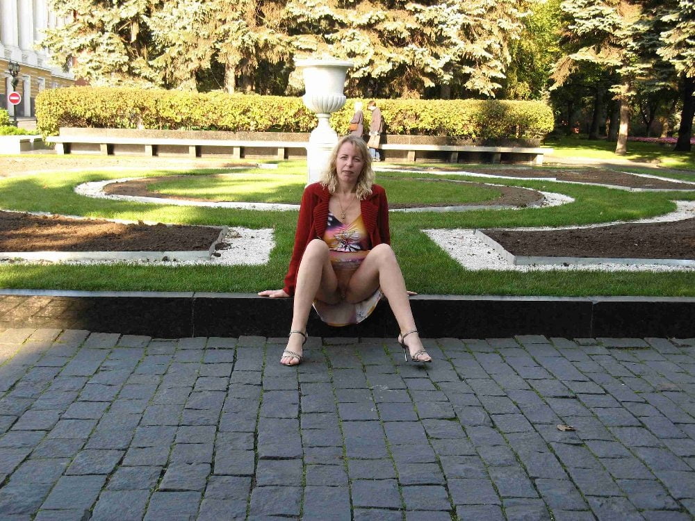 crazy russian woman outdoor exhibitionist #94111708