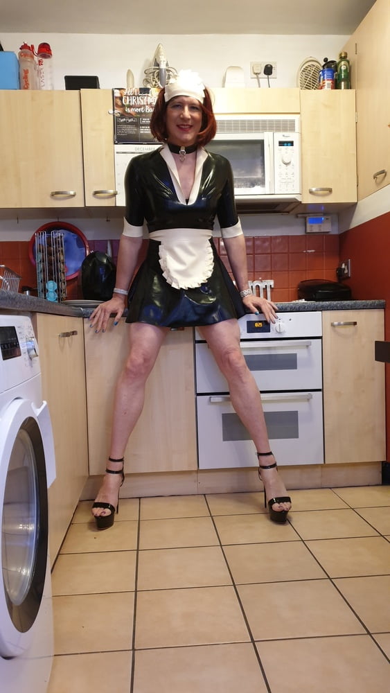 Sissy Lucy is a Latex Maid in Chastity #106974358