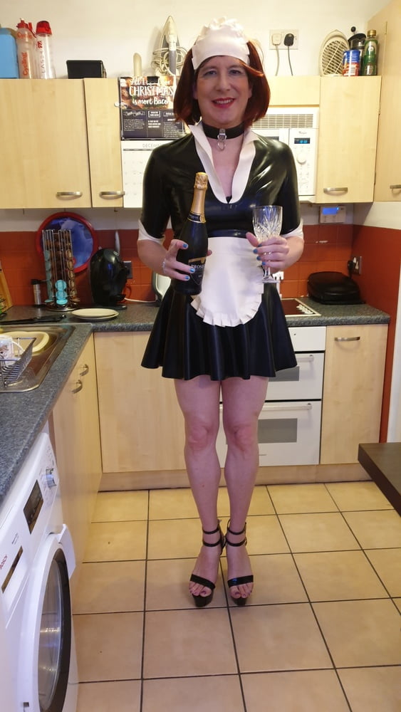 Sissy Lucy is a Latex Maid in Chastity #106974372