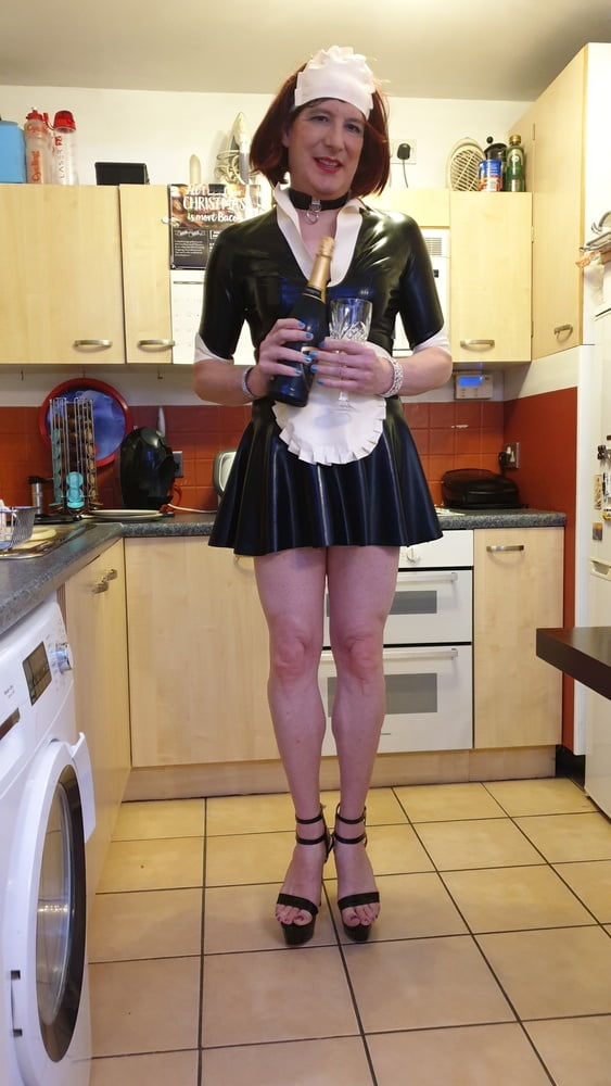 Sissy Lucy is a Latex Maid in Chastity #106974373