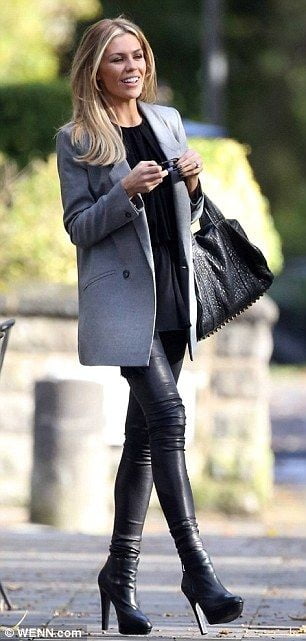 Female Celebrity Boots &amp; Leather - Abbey Clancy #93973811