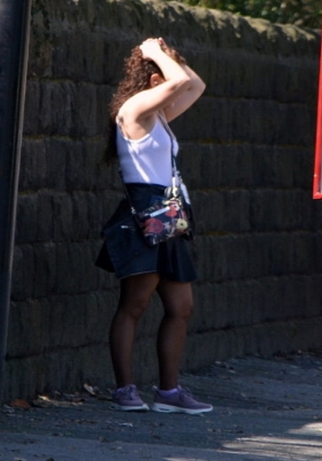 Street Pantyhose - Cheap Brit with Small Tits #93862909