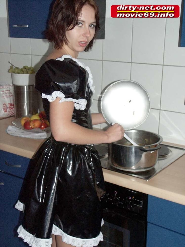 Teen Laura as a maid in the kichen #107105776