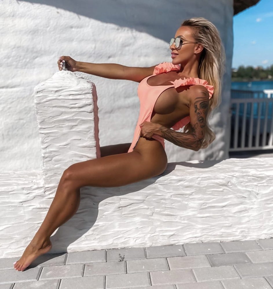 Monika Jakliova - Blonde Slovakian Gym Bimbo - Big Tits Ass #87446755