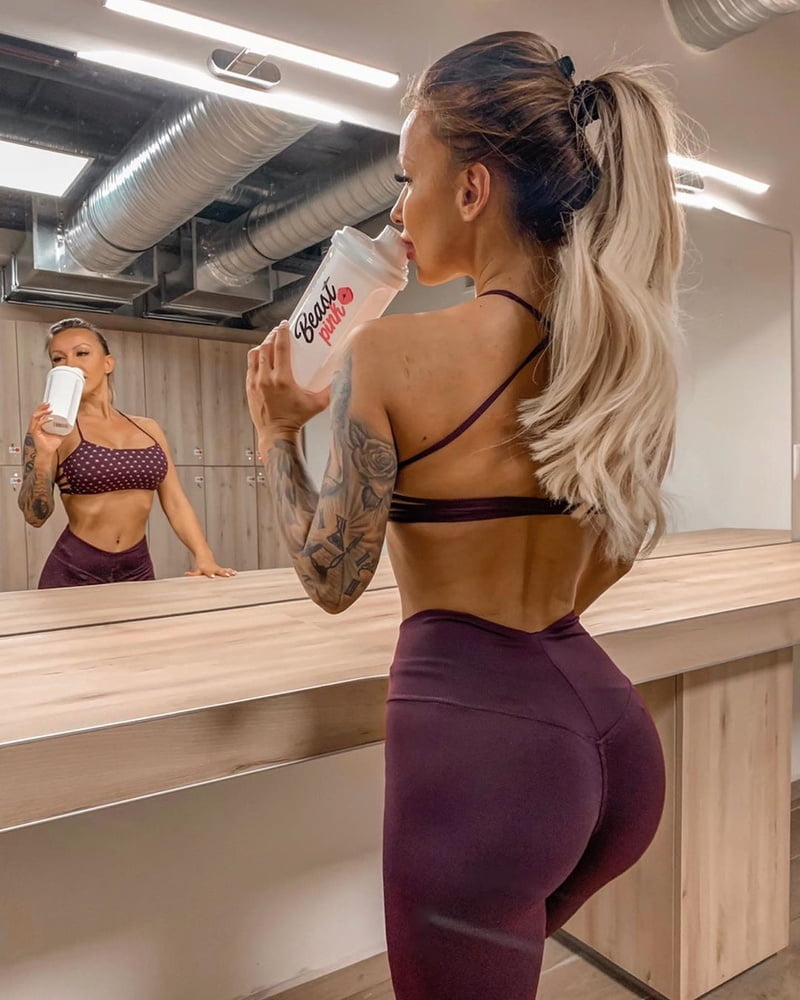 Monika Jakliova - Blonde Slovakian Gym Bimbo - Big Tits Ass #87446898