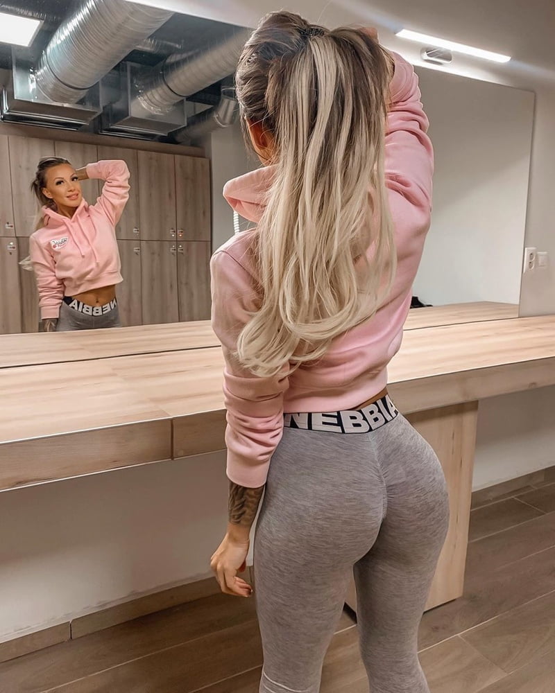 Monika Jakliova - Blonde Slovakian Gym Bimbo - Big Tits Ass #87446943