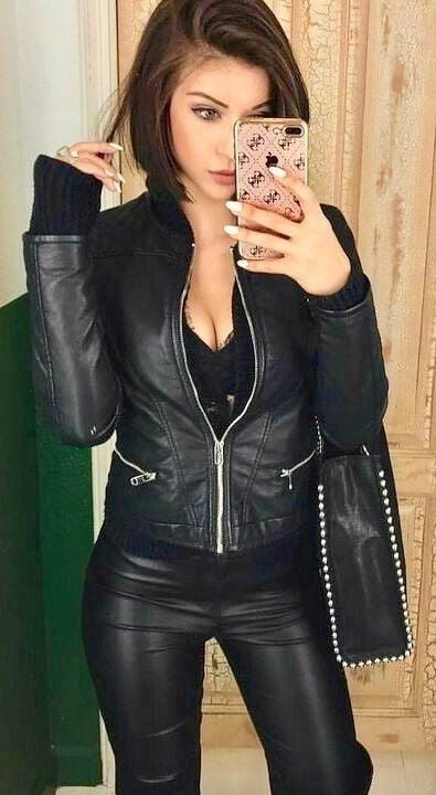 woman in leather #99917207