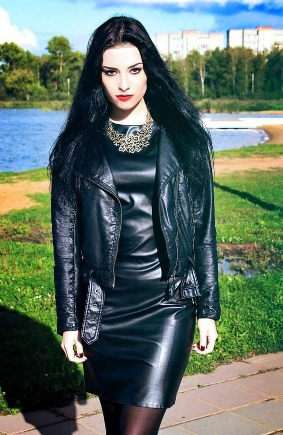 woman in leather #99917258