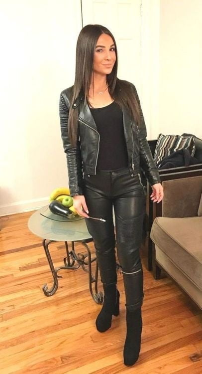 woman in leather #99917273