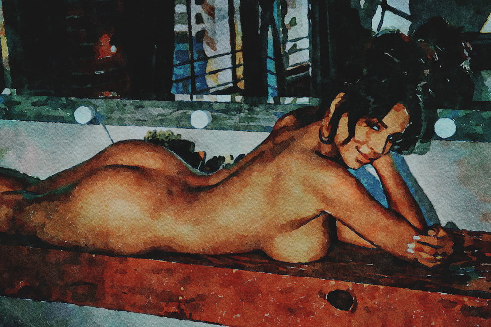 Erotic Digital Watercolor 66 #99475268
