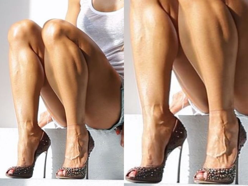 bodybuilder female&#039;s sexy Legs feet and High heels #97106107