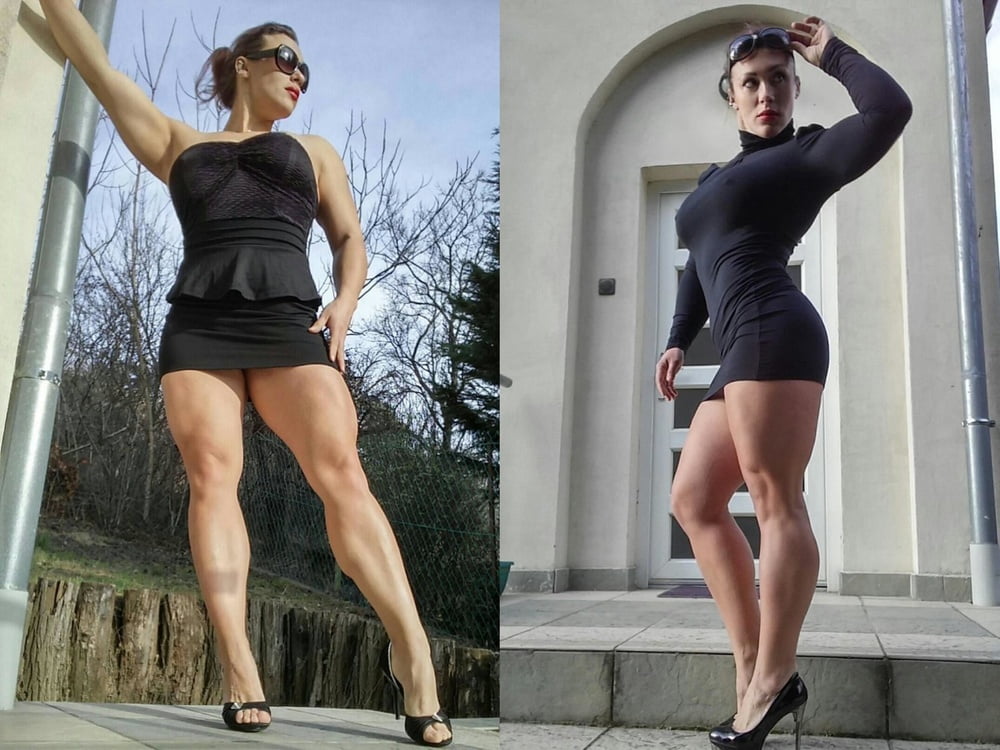 jambes sexy, pieds et talons hauts d'une femme bodybuilder
 #97106405