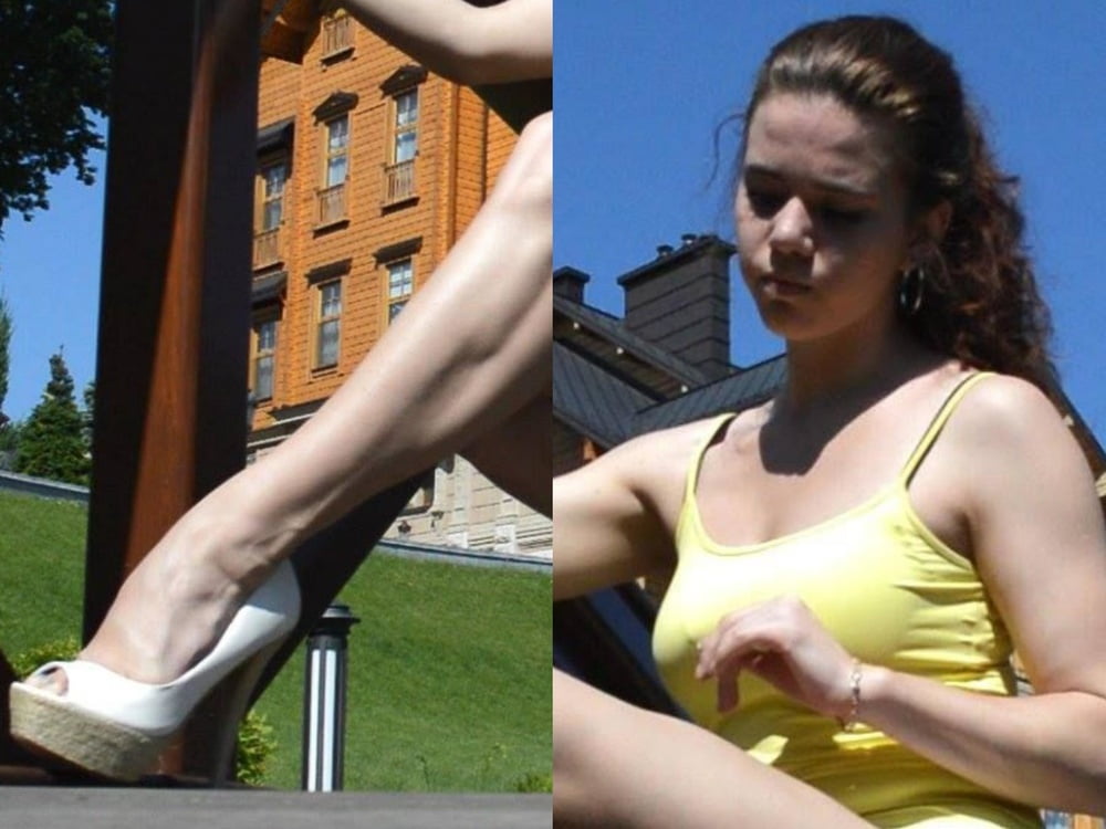 bodybuilder female&#039;s sexy Legs feet and High heels #97106455