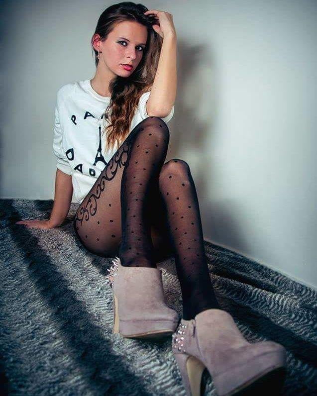 sexy european Hana wearing tights pantyhose stockings #97188568