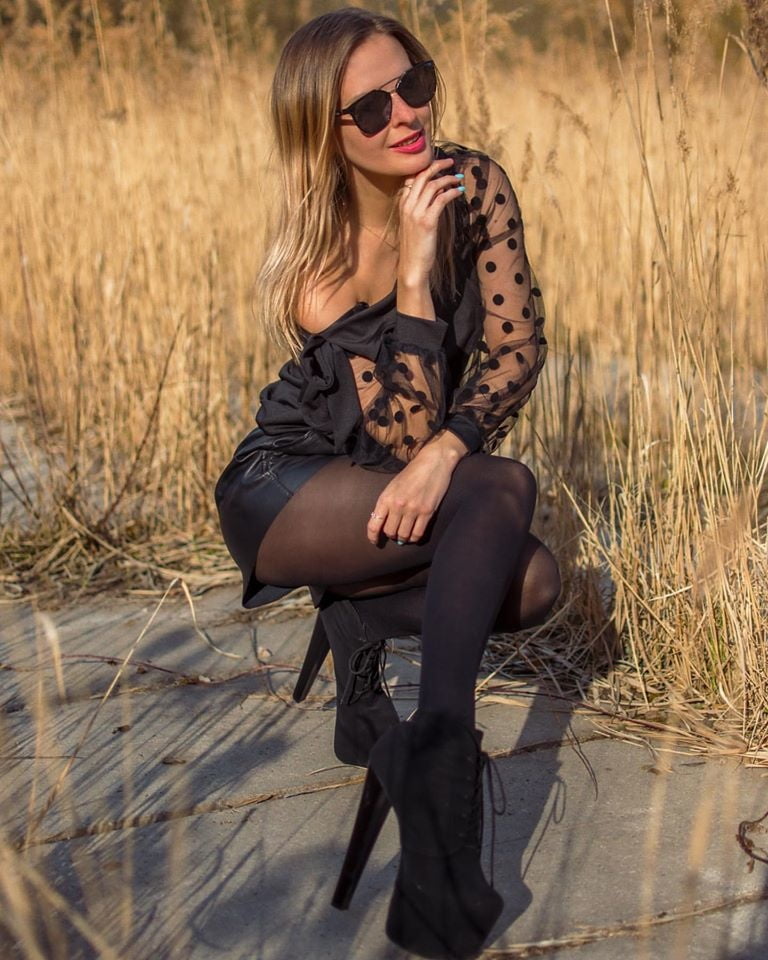 sexy european Hana wearing tights pantyhose stockings #97188580