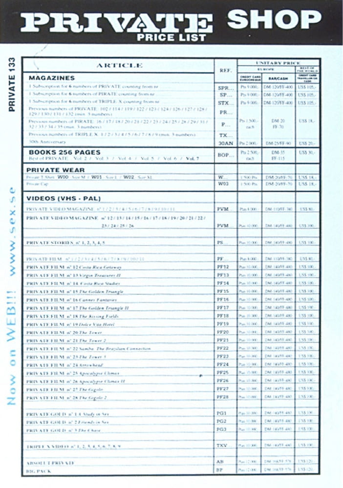 Vintage Retro Porno - Private Magazine - 133 #91427762