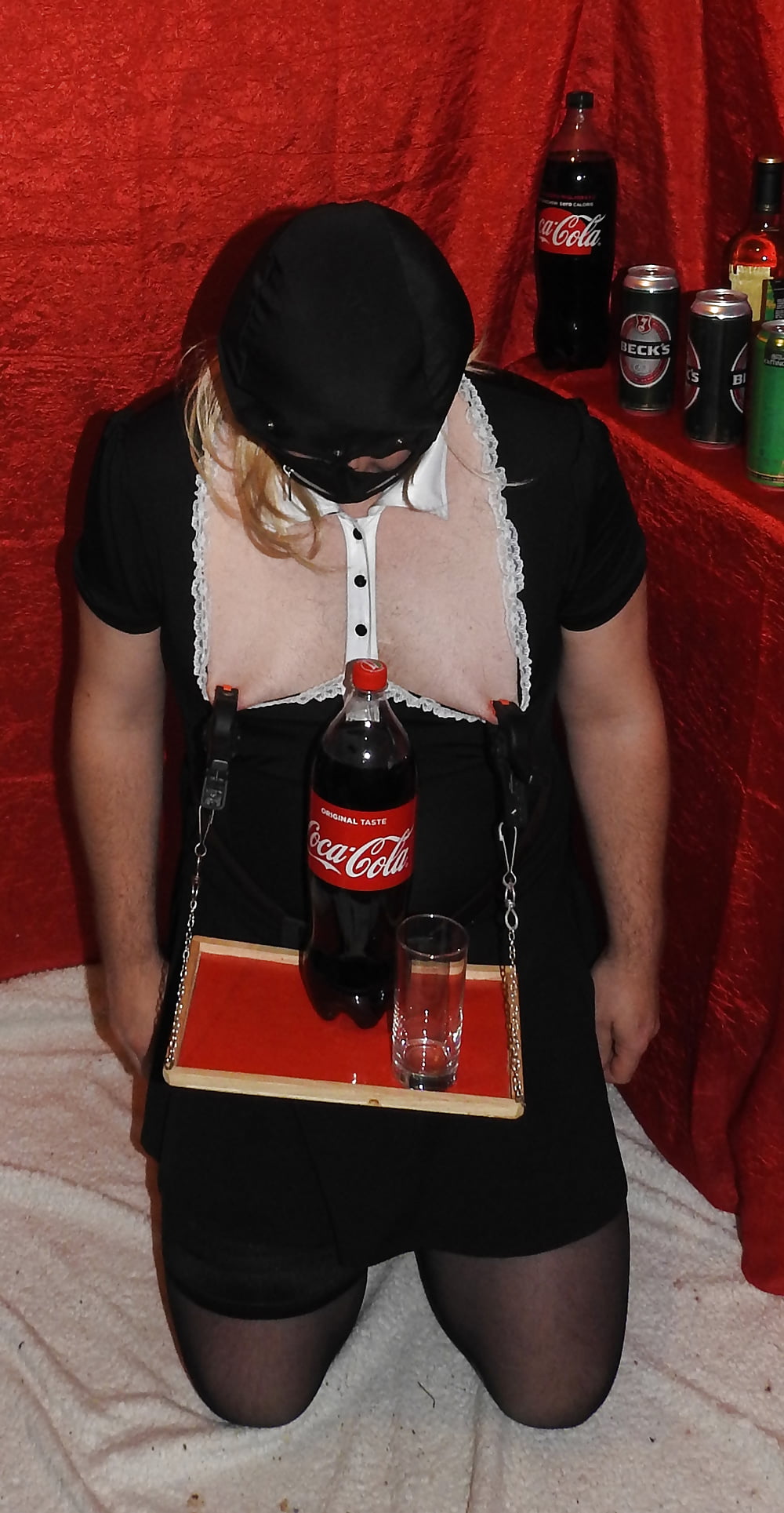 Sissy Maid Served Soft Drink #107147494