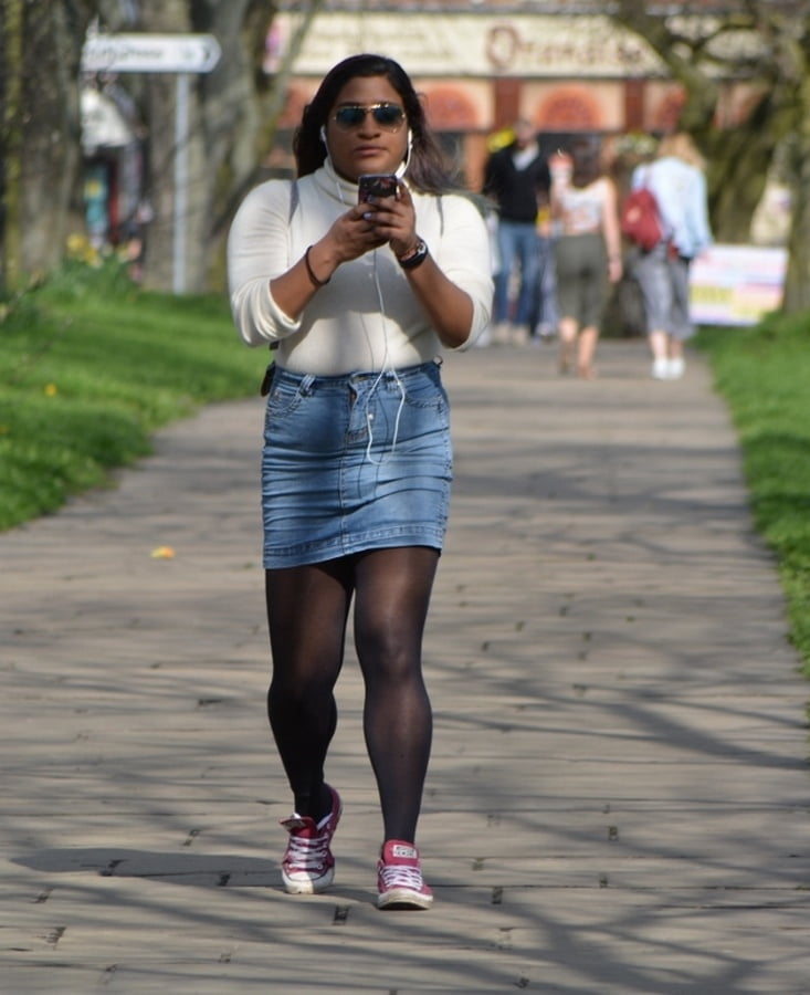 Street Pantyhose - UK Black Cunts on the Street #98885352