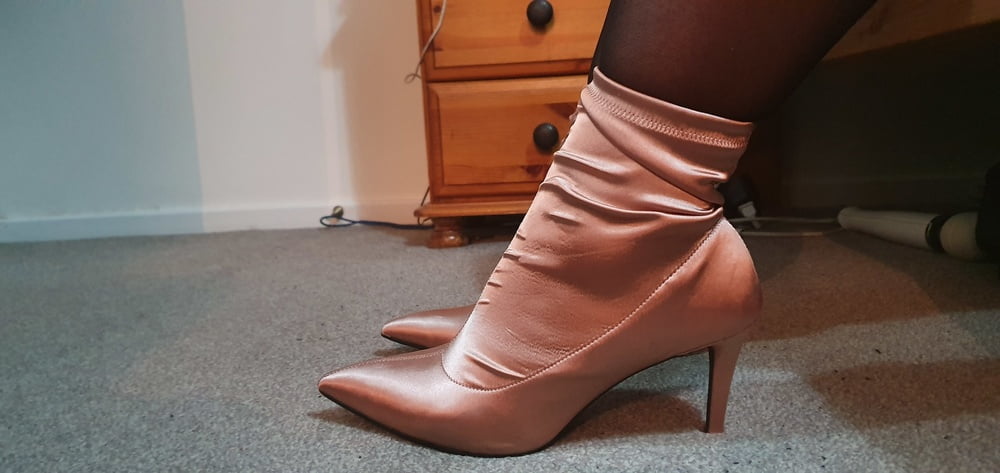 Satin Ankle Boots #106714964